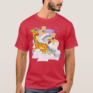 Camiseta Castillo mágico arco iris con animal unicornio en
