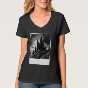 Camiseta Castillo medieval mítico retro vintage Dark Fantas
