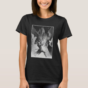 Camiseta Castillo medieval vintage Knight y Dragon