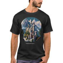 Castillo Neuschwanstein, Personalizado Texto Retro