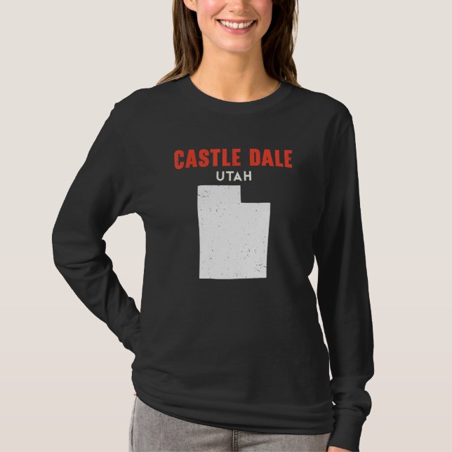 Camiseta Castle Dale Utah USA State America Travel Utahan (Anverso)