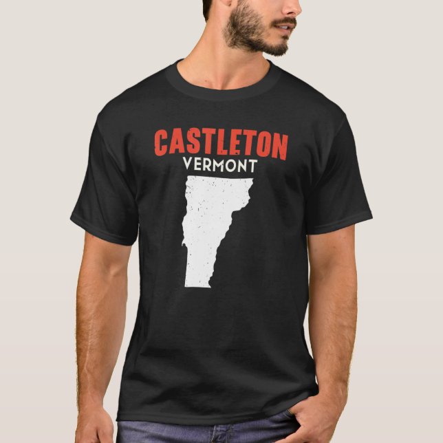 Camiseta Castleton Vermont USA State America Travel Vermont (Anverso)