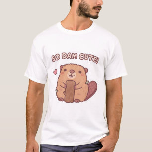 Camiseta Castor Adorable Tan Cute Chiste Divertido