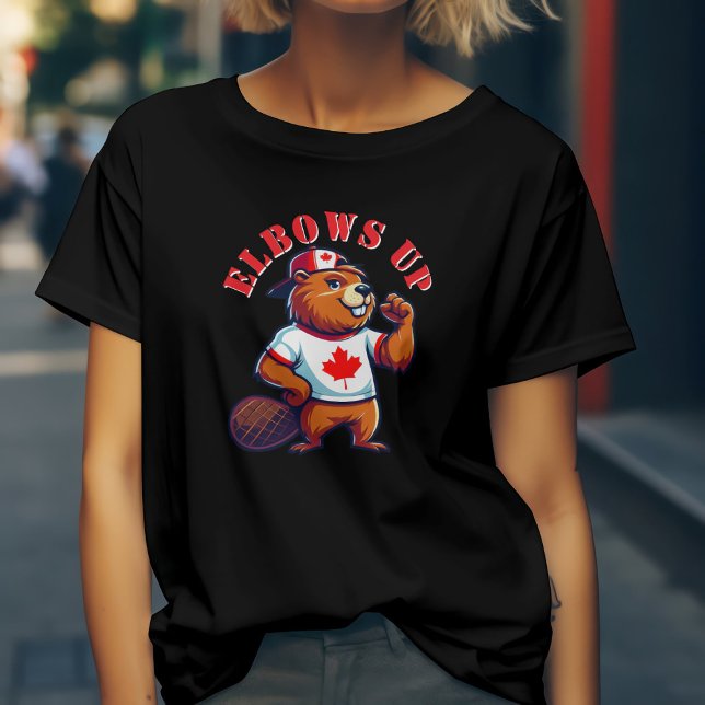 Camiseta Castor Canadiense Con Los Codos Arriba (Subido por el creador)