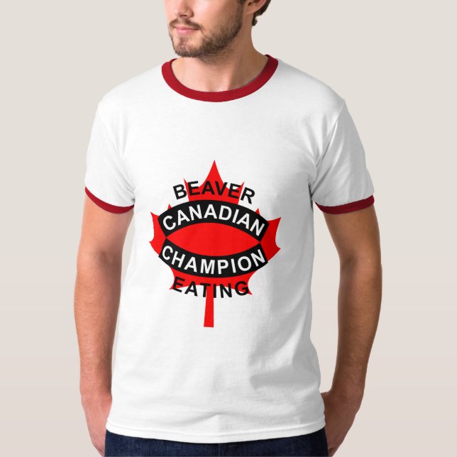 Camiseta Castor canadiense que come al campeón (Anverso)