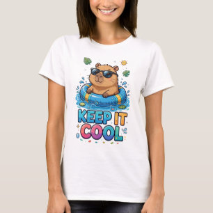 Camiseta Castor genial en piscina con gafas