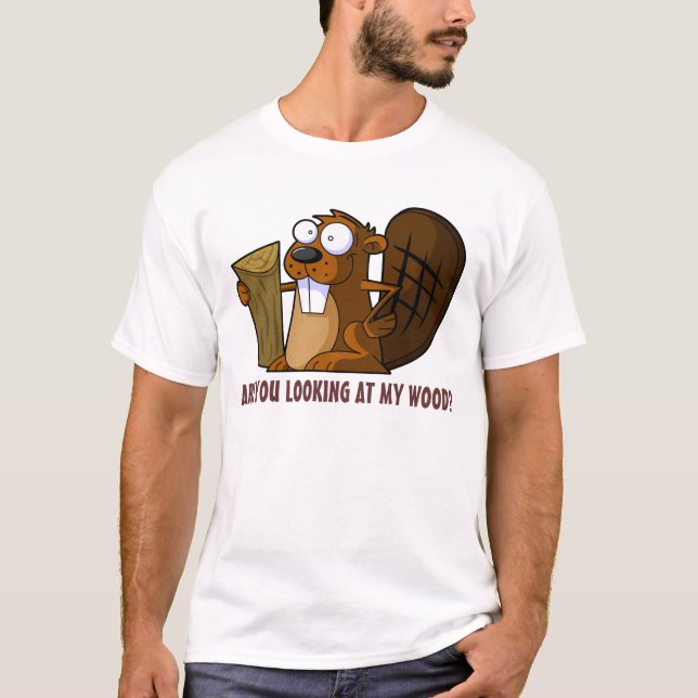 Camiseta Castor grosero divertido (Anverso)