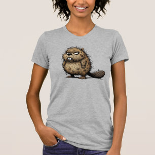 Camiseta Castor Gruñón ¡Crujiente pero Adorable!