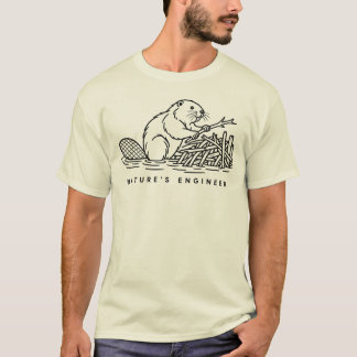 Camiseta Castor Ingeniero Original de la Naturaleza Animal