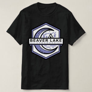 Camiseta castor lake arkansas luna brillo hexa