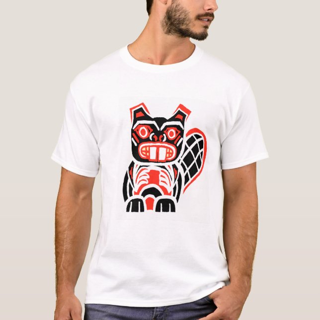 Camiseta castor negro (Anverso)