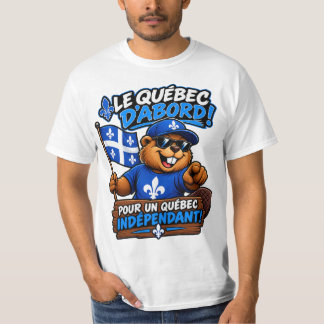 Camiseta Castor Québécois – Québec Indépendant – Humour Pol