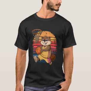 Camiseta Castor vintage jugando baloncesto Amantes de los c