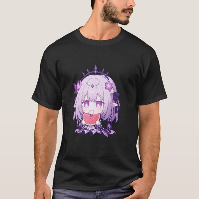 Camiseta Castorice Chibi Dan Heng Marth 7HSR Gacha Games (Anverso)