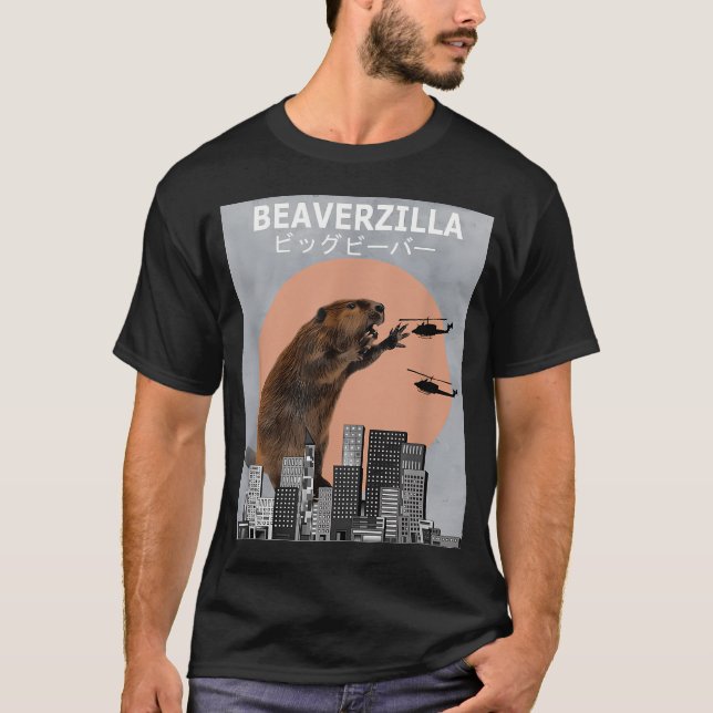 Camiseta Castorzilla Castor Divertido (Anverso)