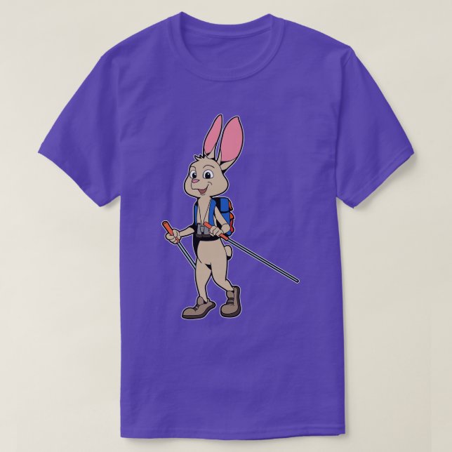 Camiseta Casual Bunny Hikes Hiking (Diseño del anverso)