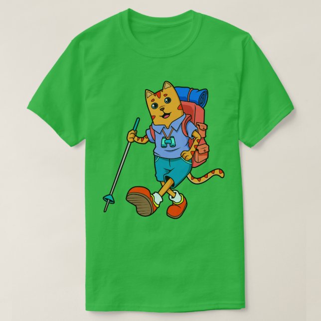 Camiseta Casual cat Senderismo (Diseño del anverso)