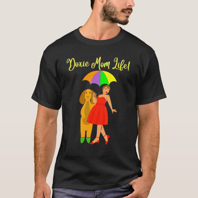 Camiseta Casual Dachshund Novedad de paseos de perros (Anverso)