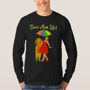 Camiseta Casual Dachshund Novedad de paseos de perros