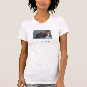 Camiseta casual de las señoras - amor de I mi gat