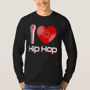 Camiseta Casual Me Encanta El Hip Hop Música Rap Fan Breakd