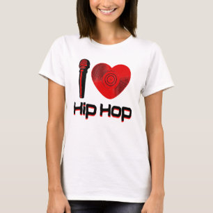 Camiseta Casual Me Encanta El Hip Hop Música Rap Fan Breakd