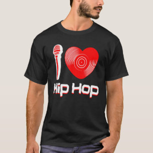 Camiseta Casual Me Encanta El Hip Hop Música Rap Fan Breakd