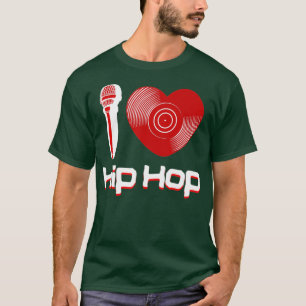 Camiseta Casual Me Encanta El Hip Hop Música Rap Fan Breakd