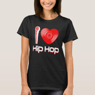 Camiseta Casual Me Encanta El Hip Hop Música Rap Fan Breakd