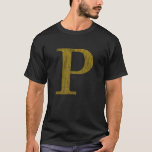 Camiseta Casual Monograma P Cardenal Merry Christmas Happy