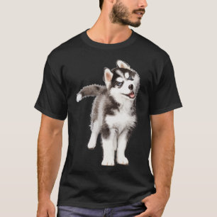 Camiseta Casual Pomsky Retrato Gráfico Hombres Mujeres
