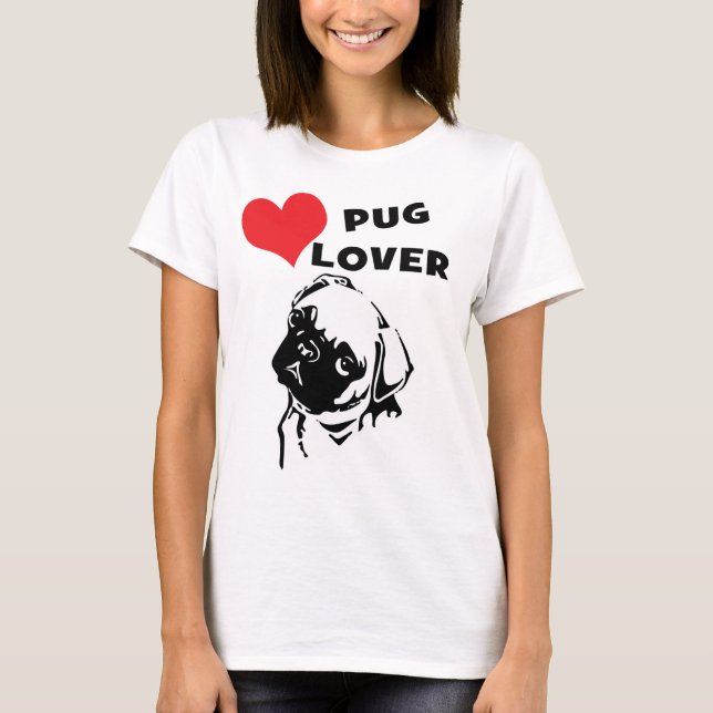 Camiseta Casual Pug Lover (Anverso)