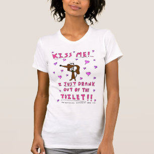 Camiseta Casual Scoop de las mujeres de Midge "KISS ME"