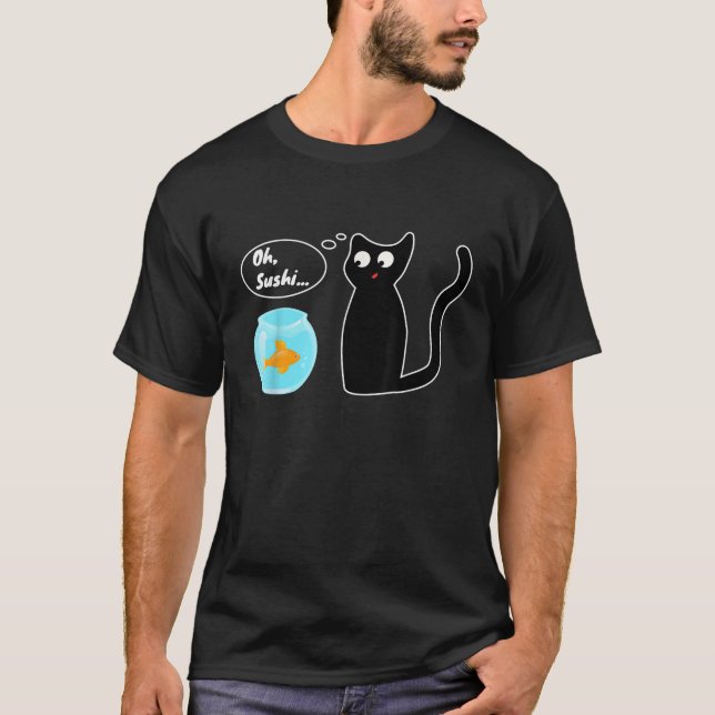 Camiseta Casualidades divertidas suceden Oh Sushi Cat Goldf (Anverso)