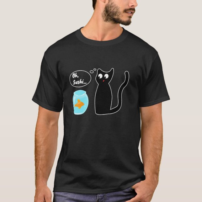 Camiseta Casualidades divertidas suceden Oh Sushi Cat Goldf (Anverso)
