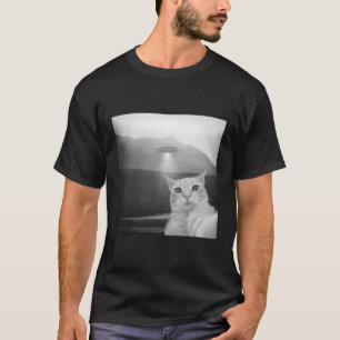 Camiseta Cat Alien Ufo Selfie