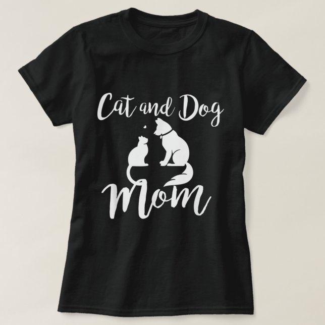 Camiseta Cat and Dog Mom Pet Lover Design (Diseño del anverso)