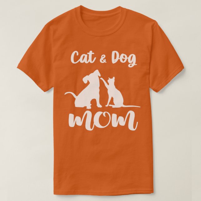 Camiseta Cat and Dog Mom  Pets Animals Lover Puppy for Wome (Diseño del anverso)