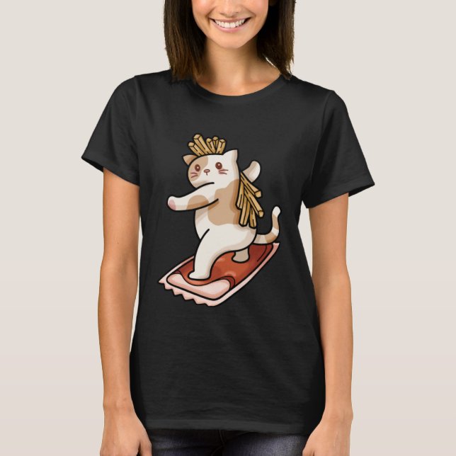 Camiseta Cat And Fries (Anverso)