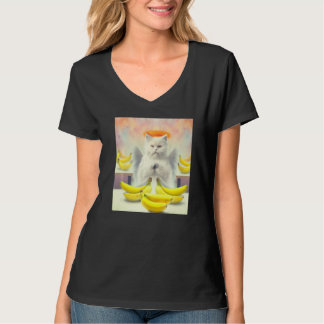 Camiseta Cat angel artwork meow kitty portrait cute banana
