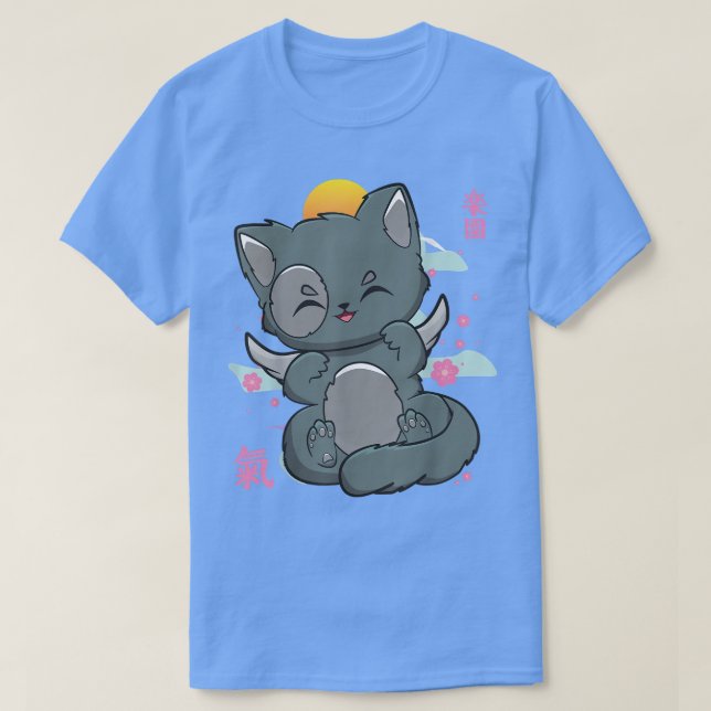 Camiseta Cat Angelcore Kitten Chibi Anime Neko Pastel Goth  (Diseño del anverso)