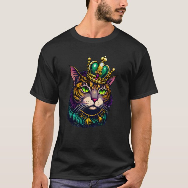 Camiseta Cat Animal Mardi Gras Carnival Jester Cat Mardi Gr (Anverso)