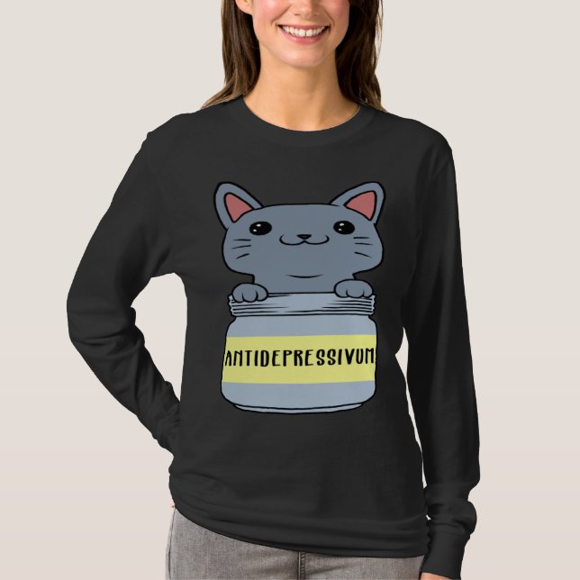 Camiseta Cat Antidepresssive   Ca (Anverso)