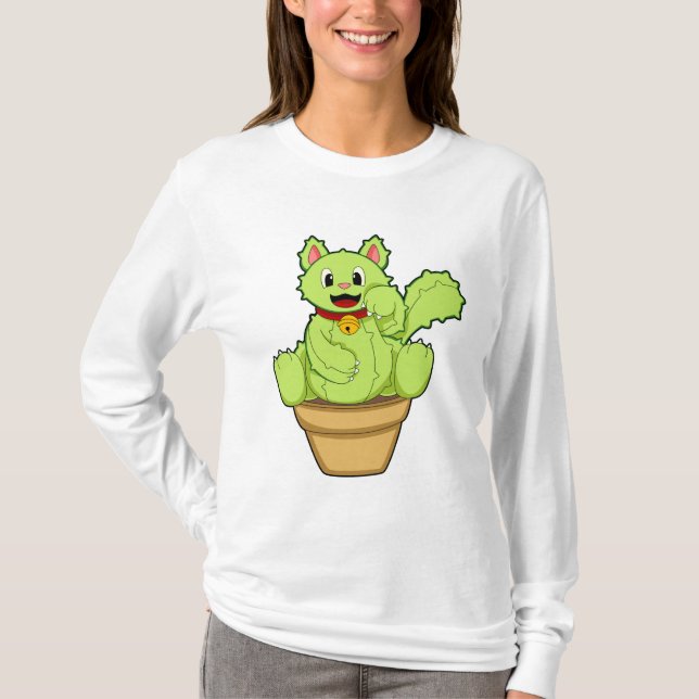 Camiseta Cat as Cactus (Anverso)