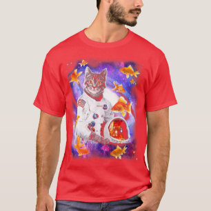 Camiseta Cat Astronaut in Cosmic Space Funny s for Weird Pe