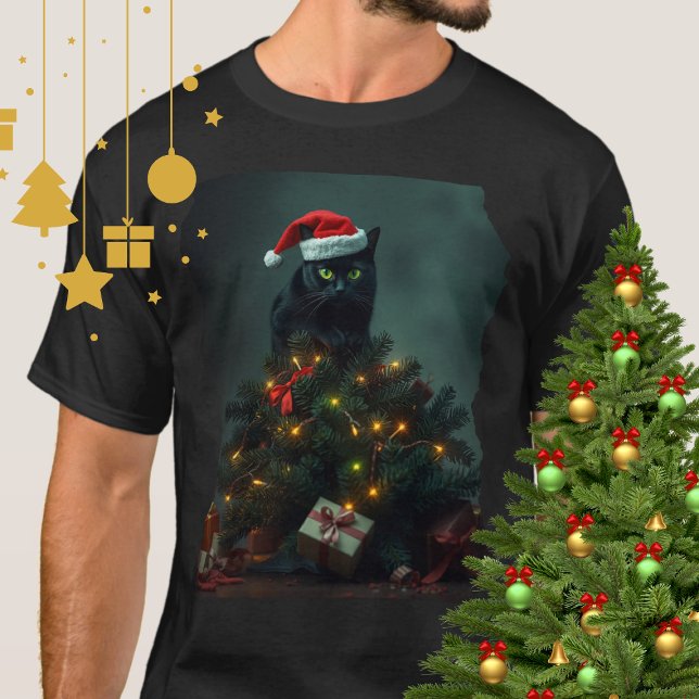 Camiseta Cat-astrophe Christmas Holiday Chaos Funny Cat  (Subido por el creador)