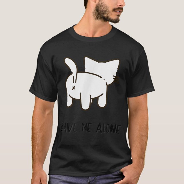 Camiseta Cat Bad Laune Lazy diciendo gatos (Anverso)