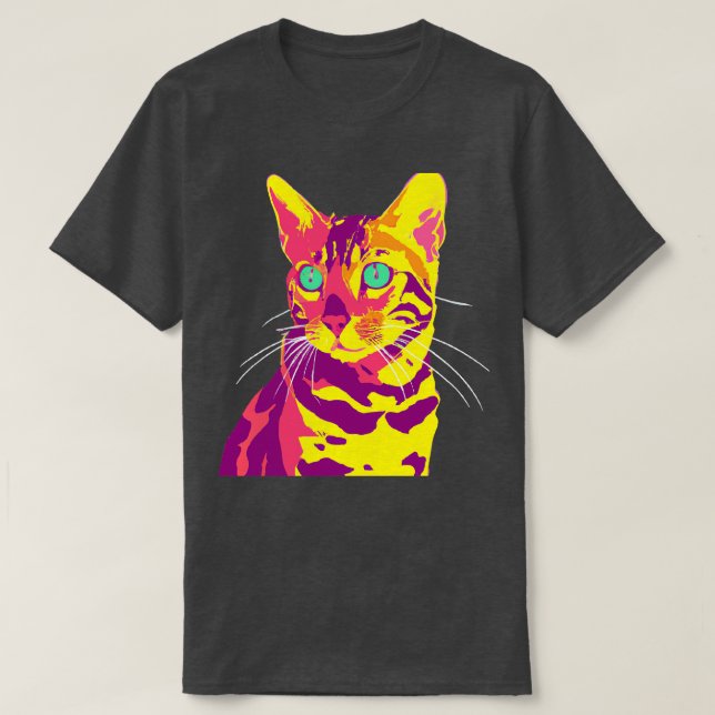 Camiseta Cat Bengal Art Cat Lover Gift 1 (Diseño del anverso)