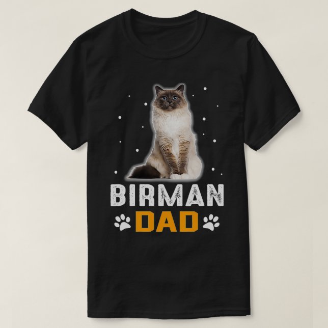 CAMISETA CAT BIRMAN CAT DAD BIRMAN (Diseño del anverso)