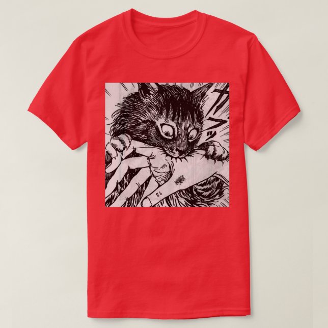 Camiseta Cat Bite Hand (Diseño del anverso)